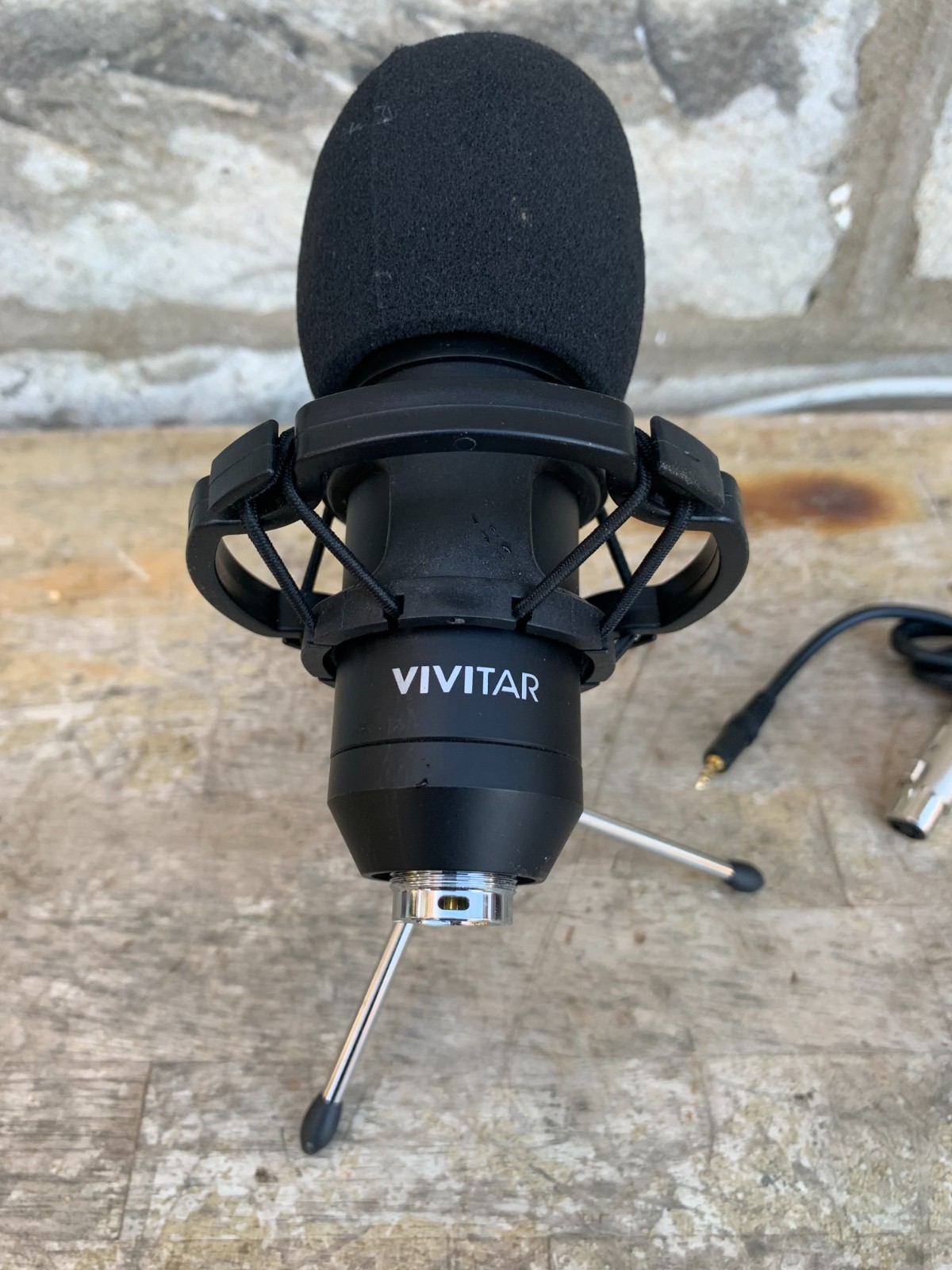 Vivitar VIVMIC826 Podcast Desk Mount Microphone Mic With Tripod Stand & Cord