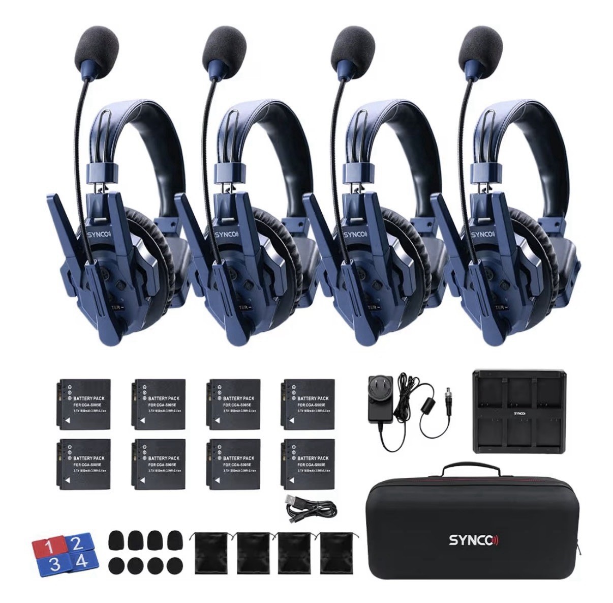 Synco Xtalk Master 4 Wireless Intercom Headset System 500m2.4GHz Communication