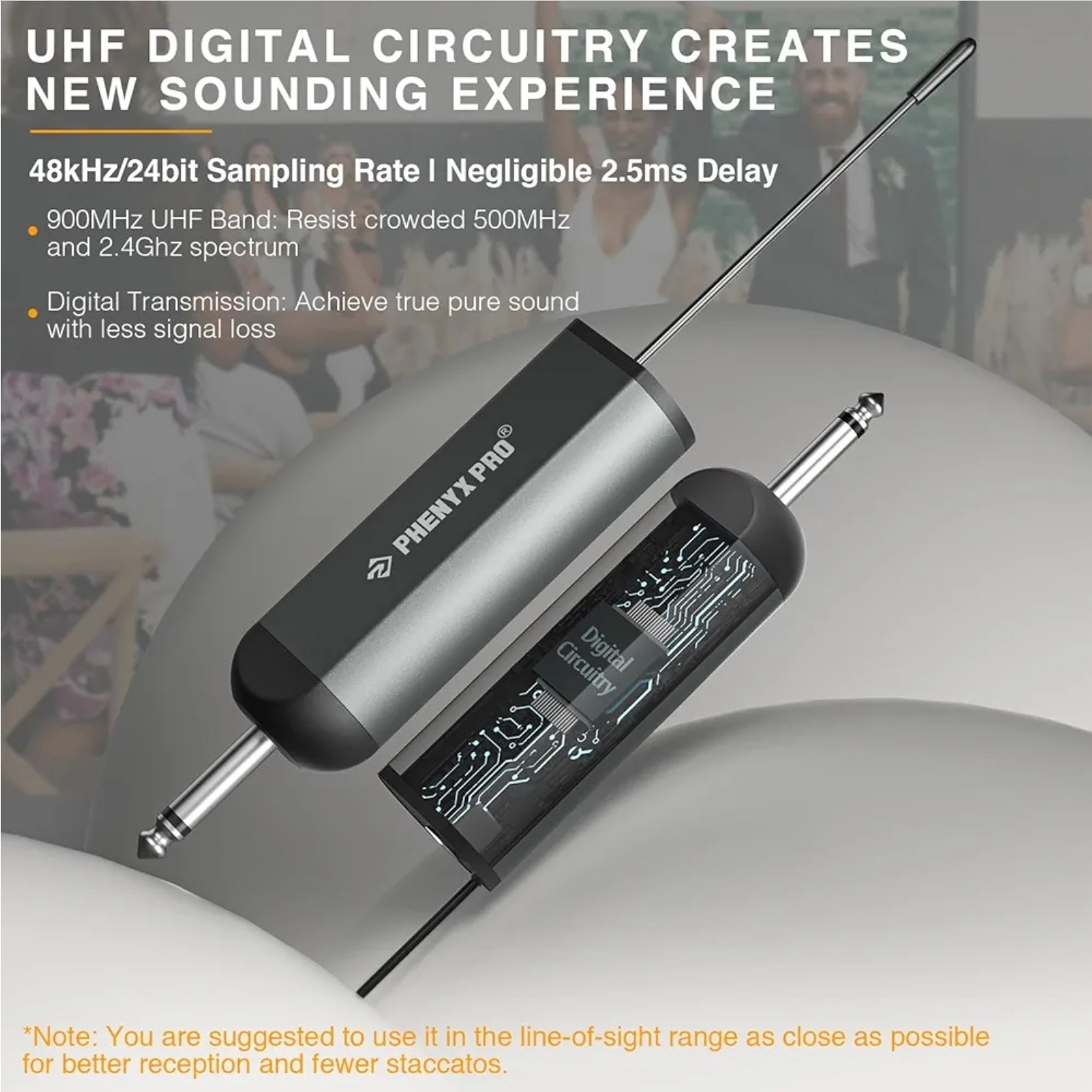Phenyx Pro PDP-1-1B Single Wireless Microphone System, Digital UHF Series ￼