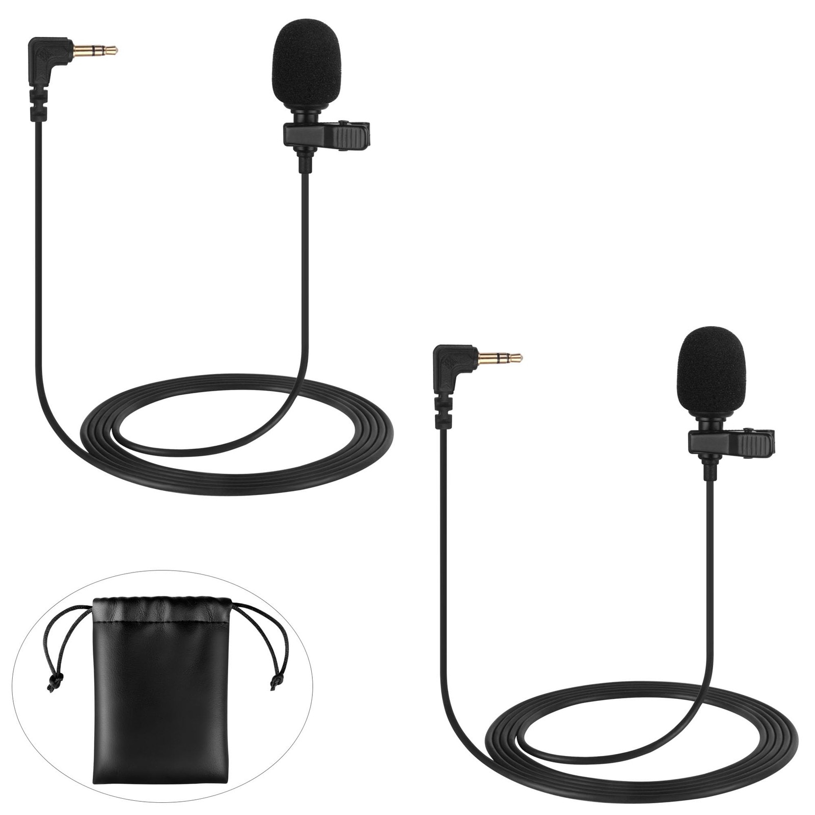 Micrófono solapa compatible con DJI MIC 2,RODE Wireless Go II 3.5 mm TRS Clip-on