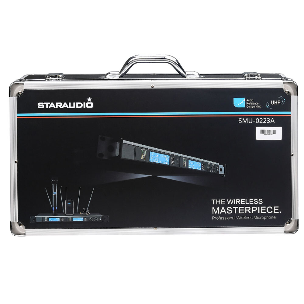 Wireless UHF Handheld Microphone Pro 2CH Microphone System Church Karaoke DJ Mic