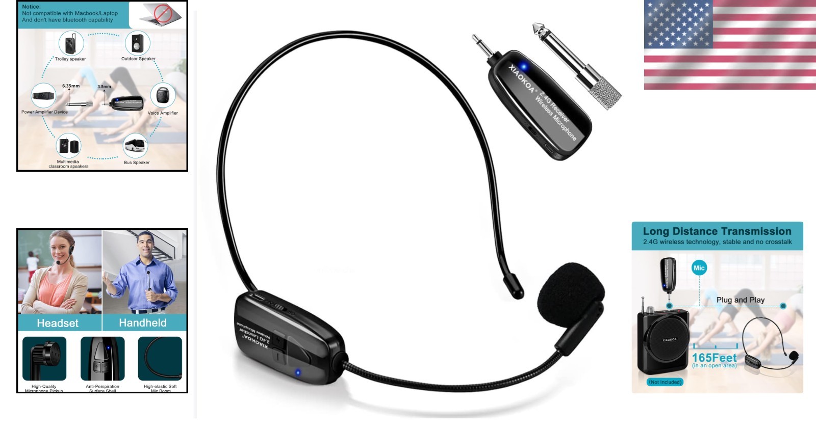 Wireless Microphone Headset for Fitness Instructors