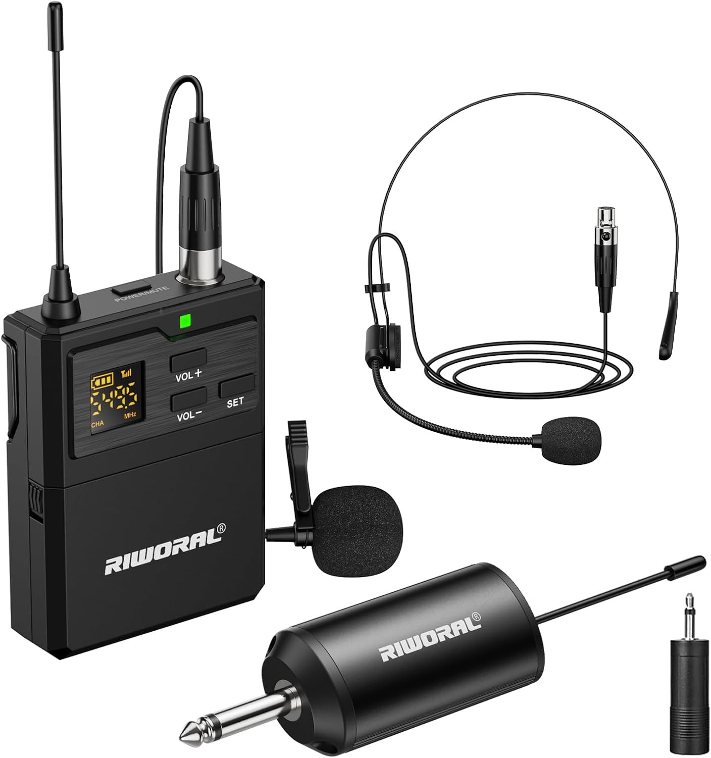 UHF Wireless Lavalier Microphone System-Lavalier & Headset Mics