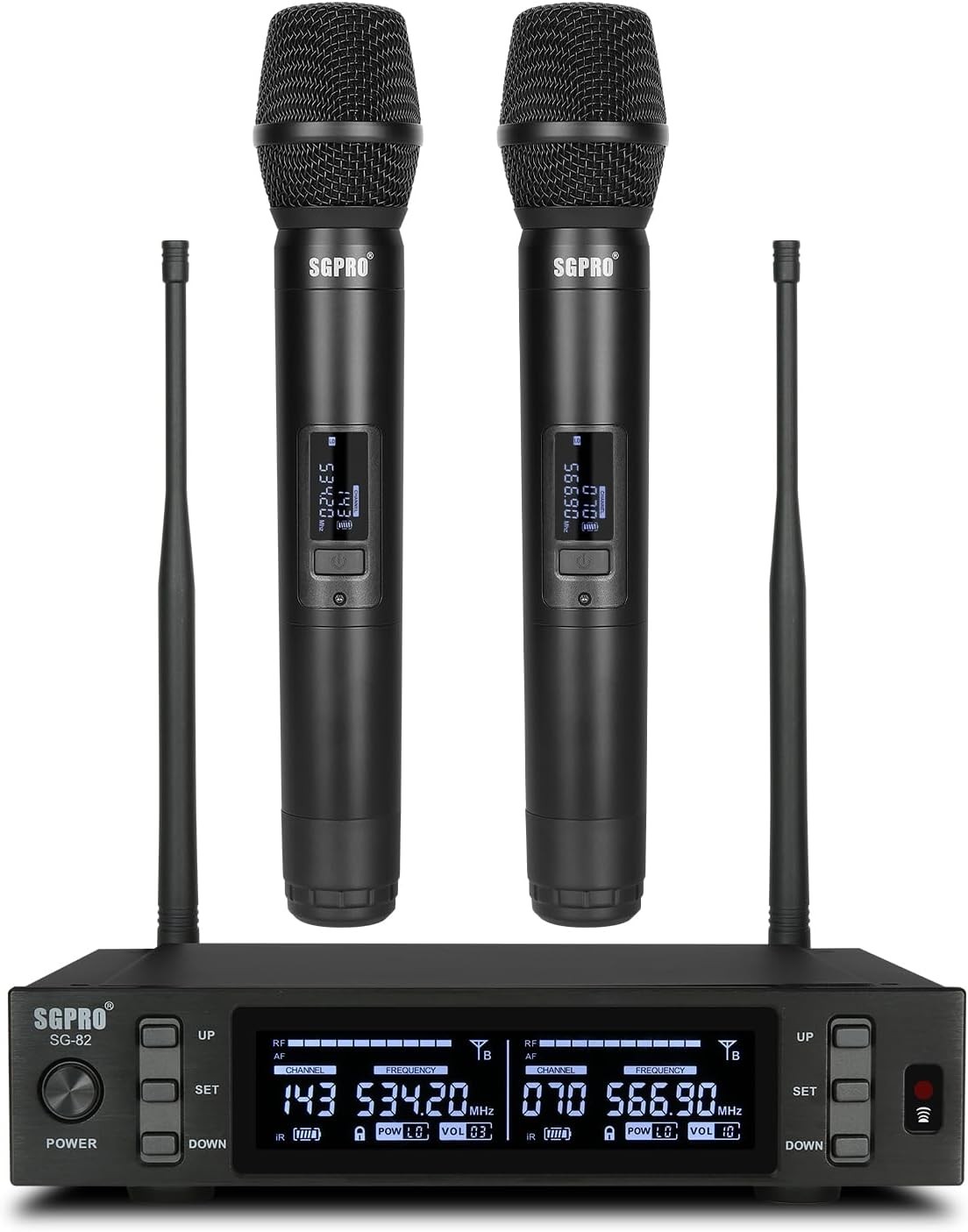 Antenna Diversity Wireless Mic SGPRO UHF 520 590MHz