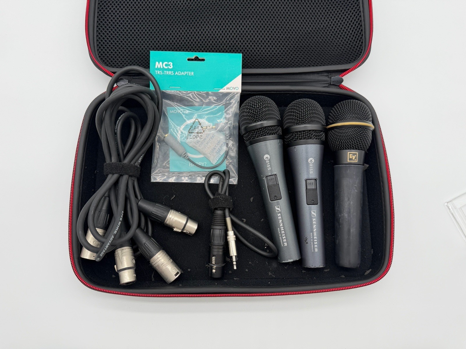 Sennheiser E 815 S Handheld Wired XLR Microphone and EV N/D767a Microphone LOT