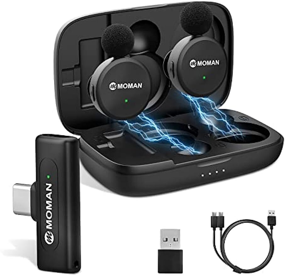 Moman CP2(C) Wireless Lavalier Microphone for Type-C Smartphone PC Recording