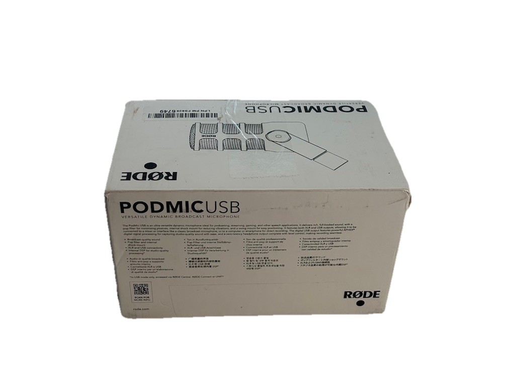 RODE PodMic USB and XLR Dynamic Broadcast Microphone New Open Box
