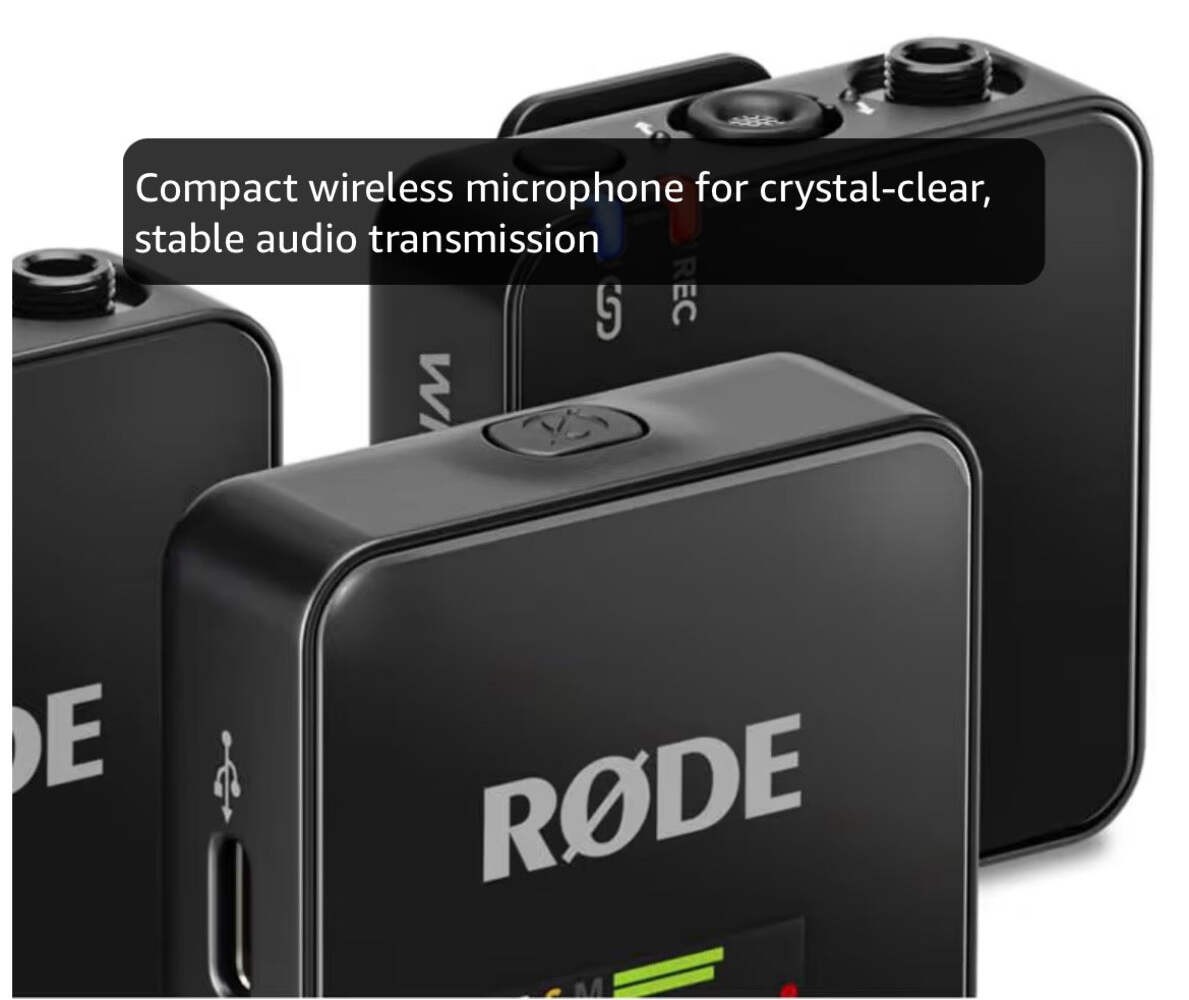 RØDE Wireless GO Gen 3 Dual Wireless Microphone System – Black