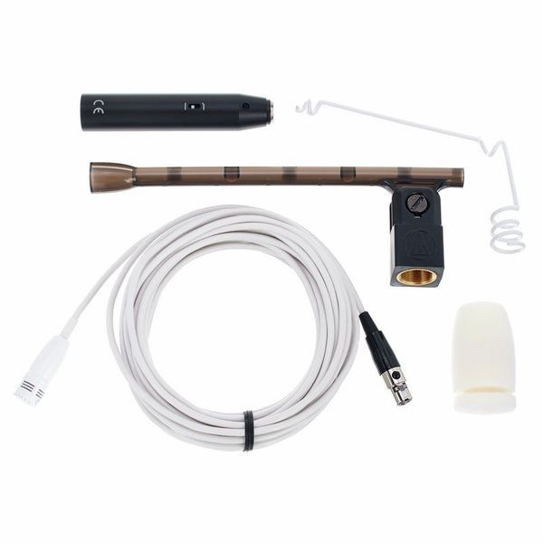 Audio-Technica U853RW Condenser Hanging Microphone White W/ AT8538 NEW
