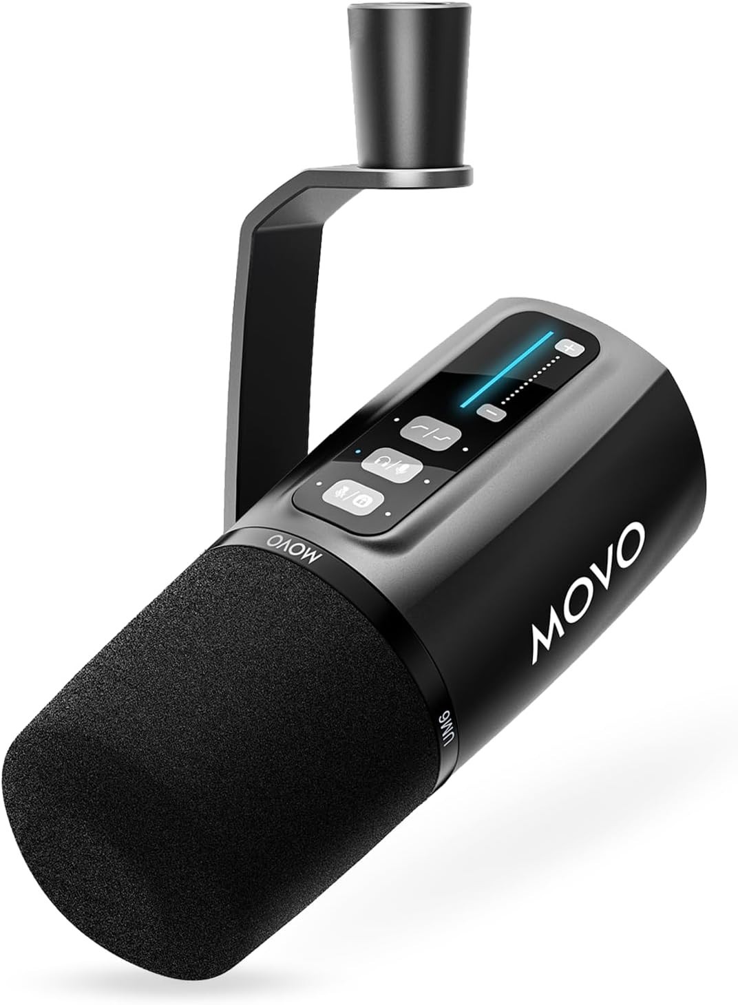 Movo UM6 Dynamic Podcast MicrophonePreamp – XLR and USB C Outputs