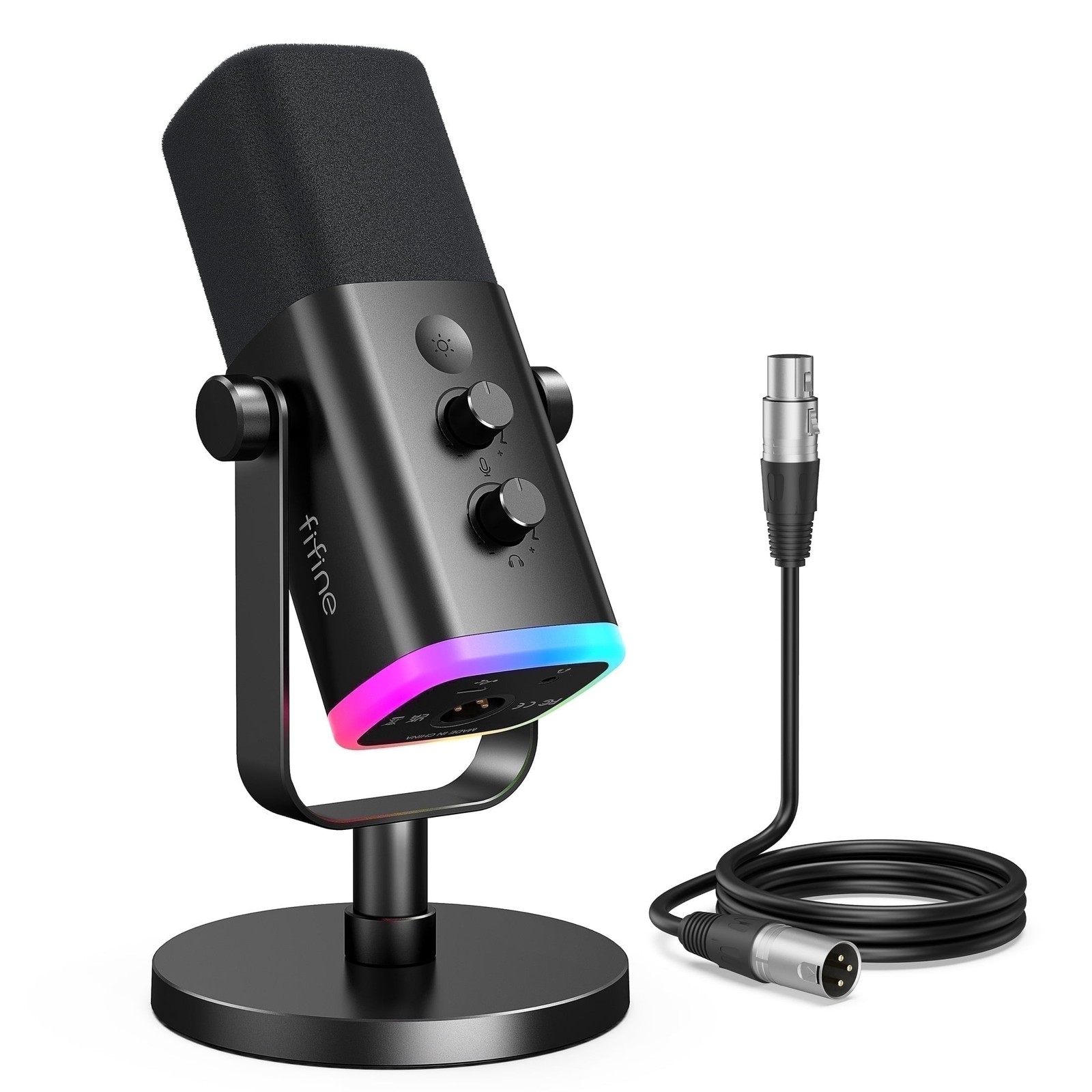 FIFINE AM8 Dynamic Microphone, XLR USB Dual Connectivity