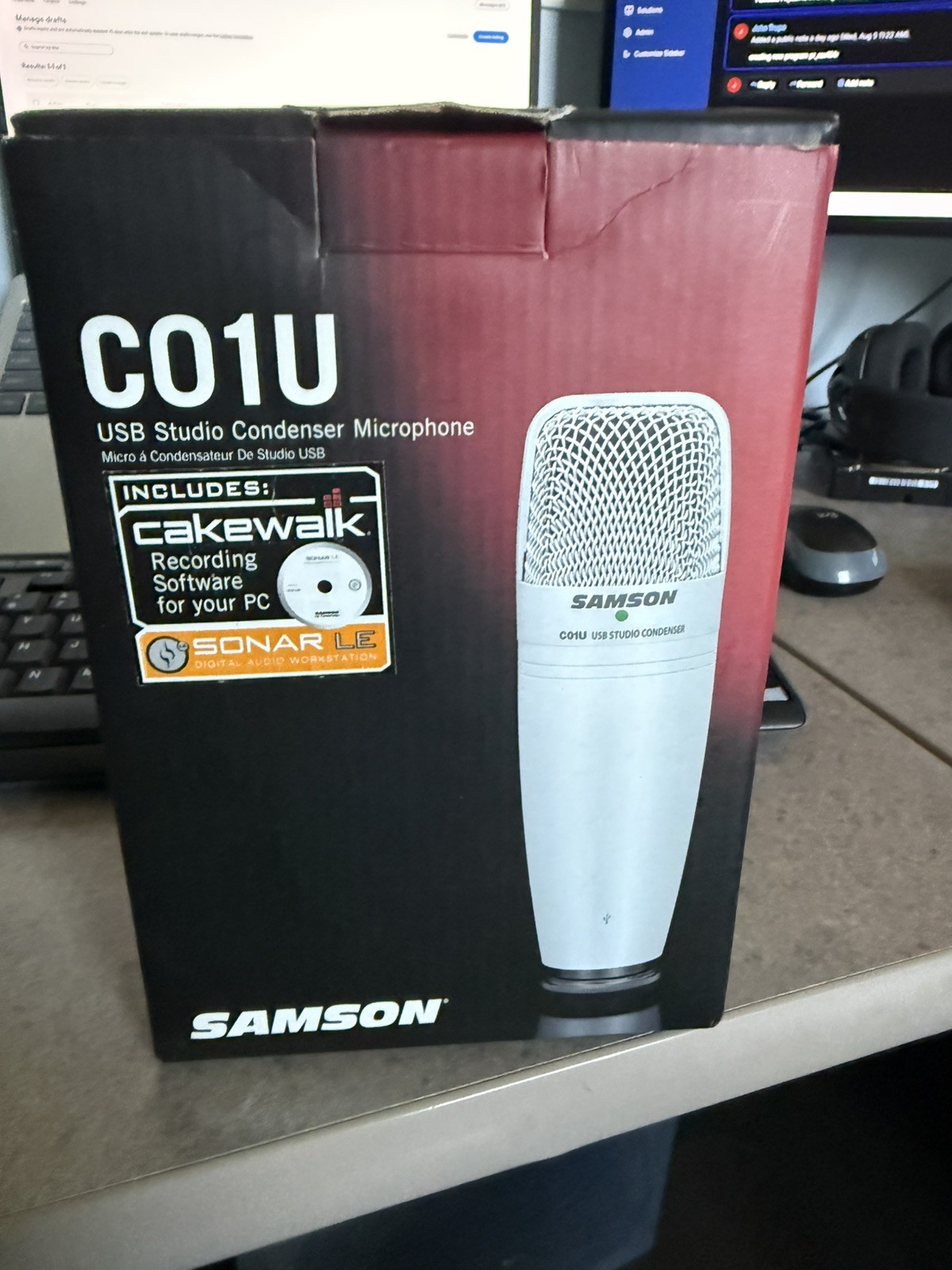 Samson C01U USB Studio Condenser Microphone With Original Box & Accessories