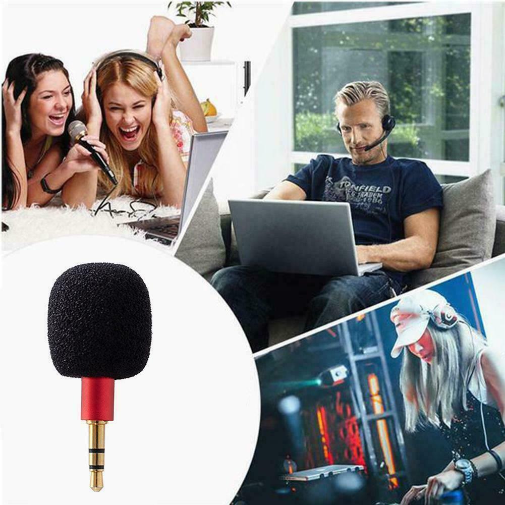 4x Red Mini 3.5mm Jack Stereo Voice Mic Microphones Three Pole For Recorder