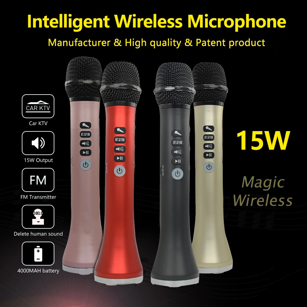 XIAOKOA L 698 15W Wireless Karaoke Microphone Bluetooth Speaker 4000mah 2in1