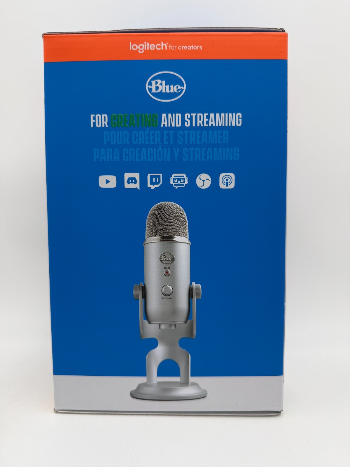 Blue Yeti USB Condenser Microphone Gray PC Mac Streaming Podcast Recording Mic