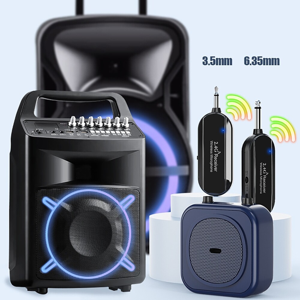 2.4G Wireless Microphone Headset Mic Voice Amplifier Speaker Karaoke Teaching