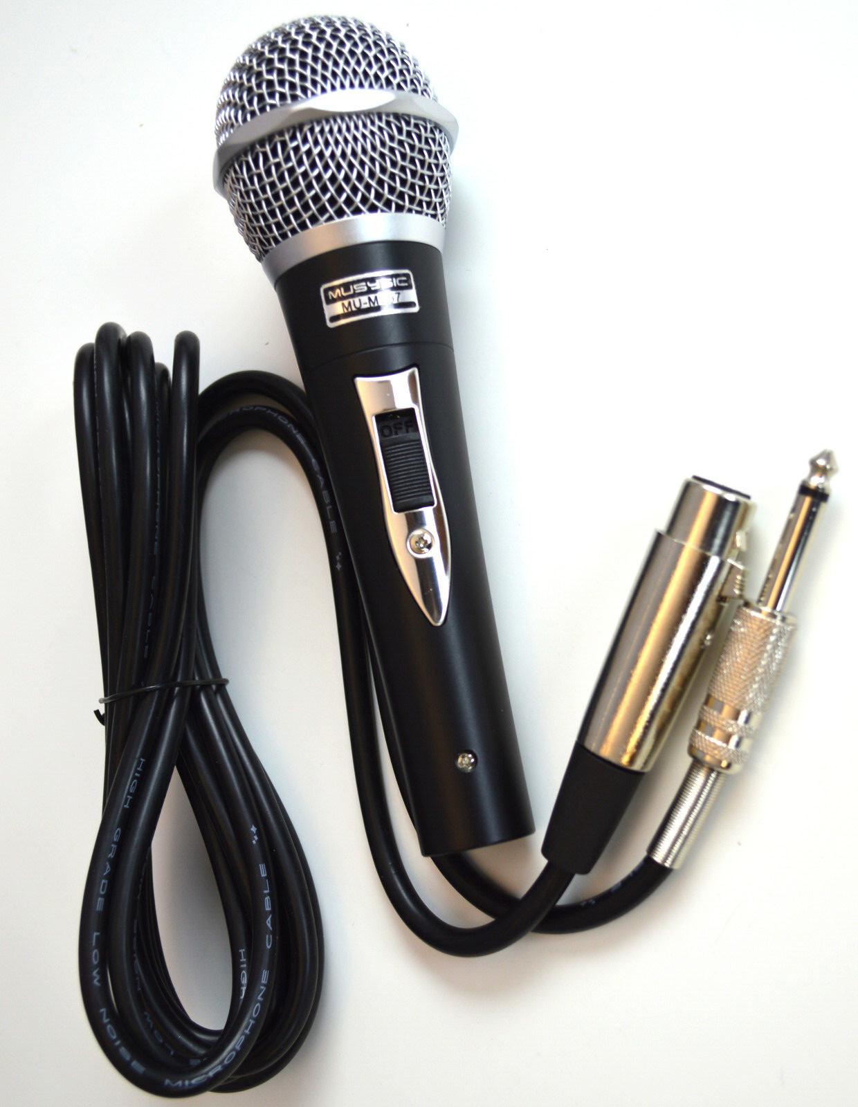 Pro DJ Studio Karaoke Handheld Wired Vocal Dynamic Microphone & Cable MU-M757