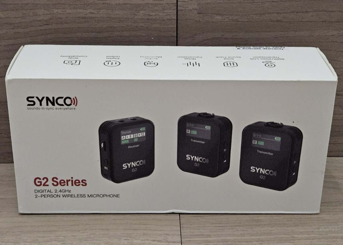 SYNCO Wireless Lavalier Microphone G2(A2) 2.4GHz Dual Transmitter 656ft – NEW