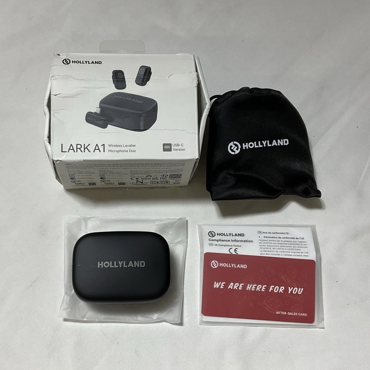 Hollyland LARK A1 Duo Digital Wireless Microphone System Space Gray Damaged Box