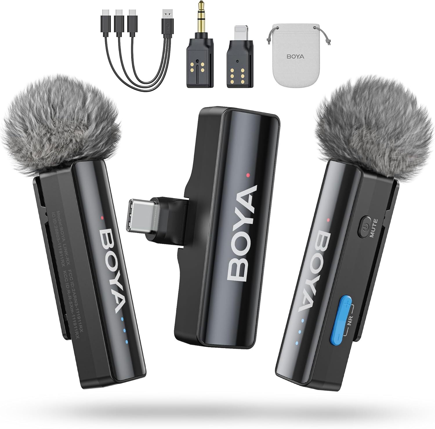 BOYA BOYALINK A2 Wireless Lavalier Lapel Microphone for Smartphone Camera Tablet