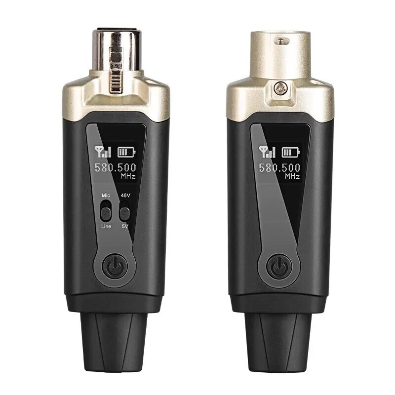 Wireless Microphone System XLR Mic Converter Adapter Condenser Dynamic Mic