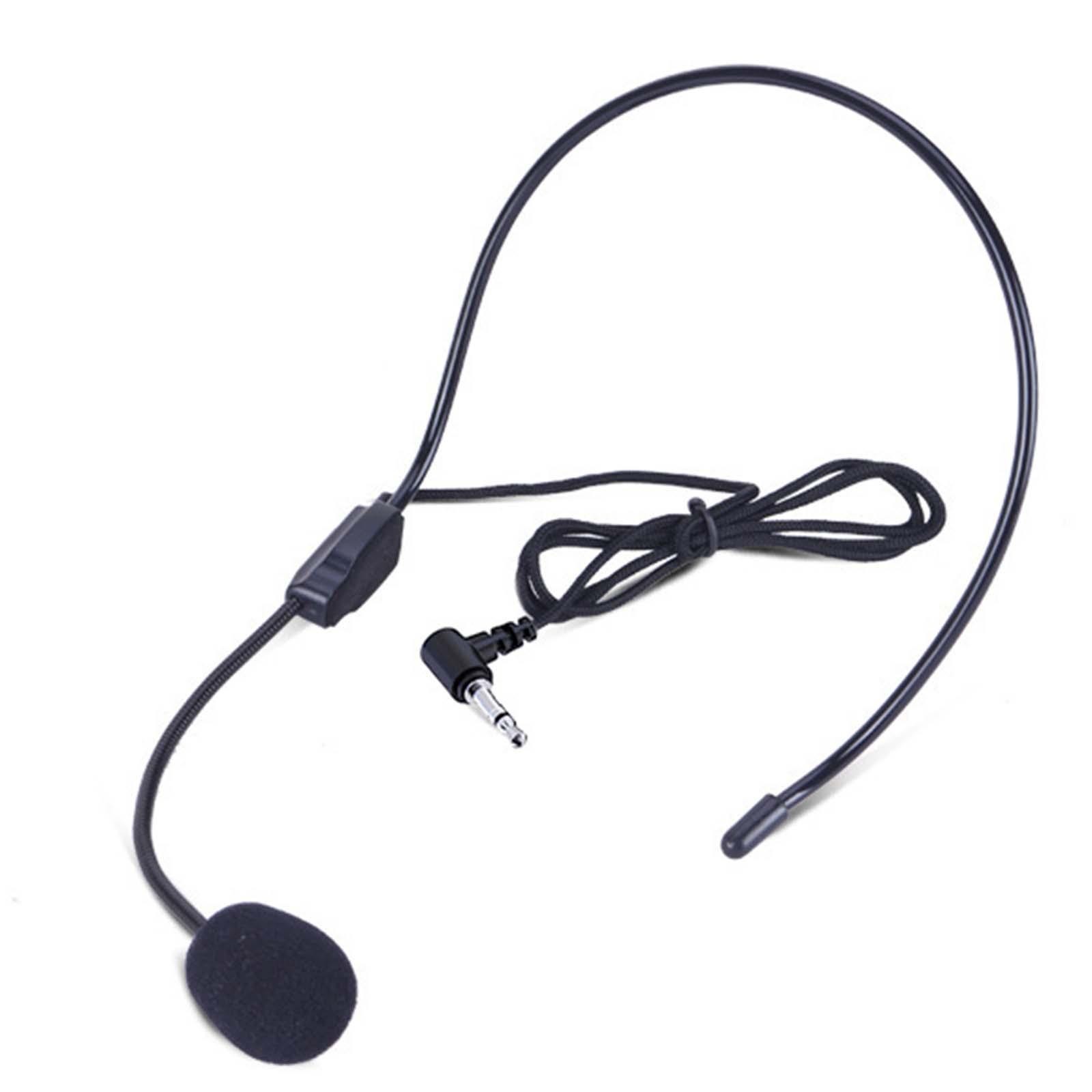 Wired Headset Volume Amplifier Head Mounted Headband Headset Mic for Seniors