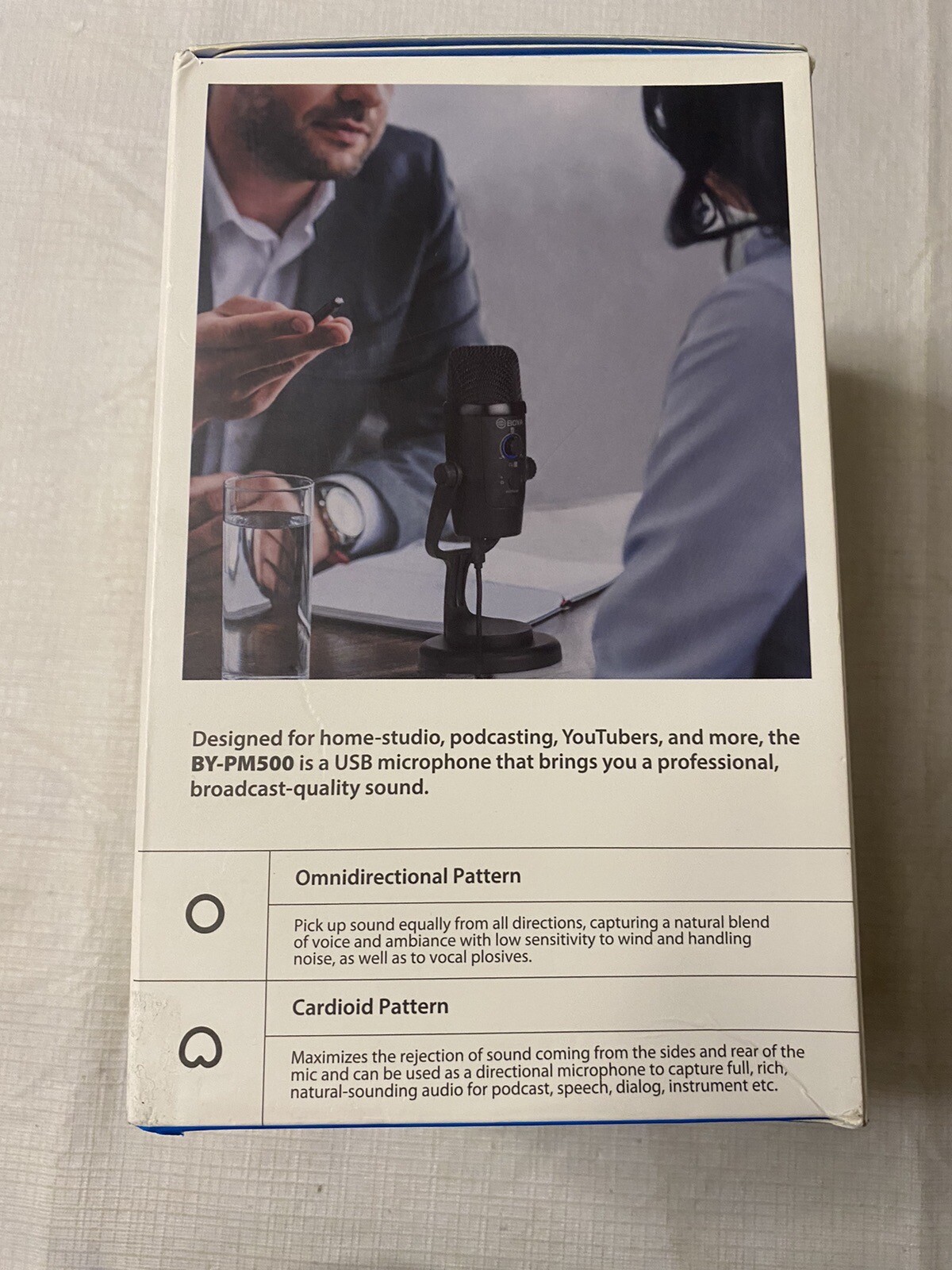 Boya BY-PM500 Type C USB Microphone Cardioid Condenser Studio Mic for Smartphone