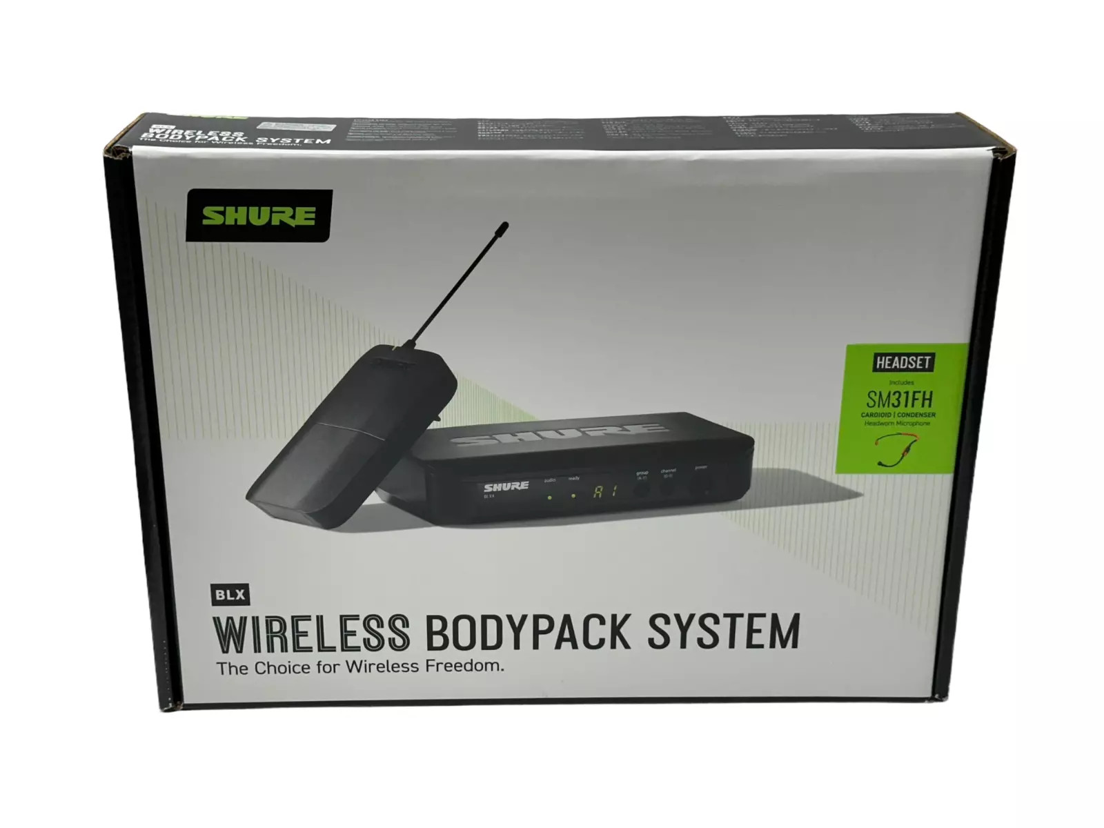 Shure BLX14/SM31 Wireless Headworn Microphone System 300 ft Range – H11 Band
