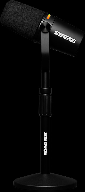 Shure MV7+ XLR/USB-C Dynamic Podcasting Microphone (Black) Including Gator Stand