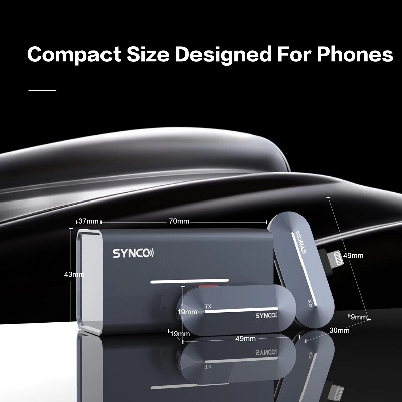 SYNCO P1 P1L Digital 2.4G Wireless Microphone Dual-Channel Real Time IOS Device