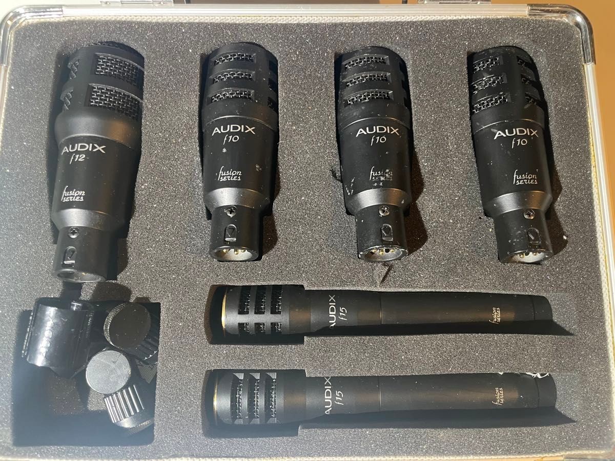Audix F10 F12 F15 Condenser & 6 Dynamic Microphones Used Rarely