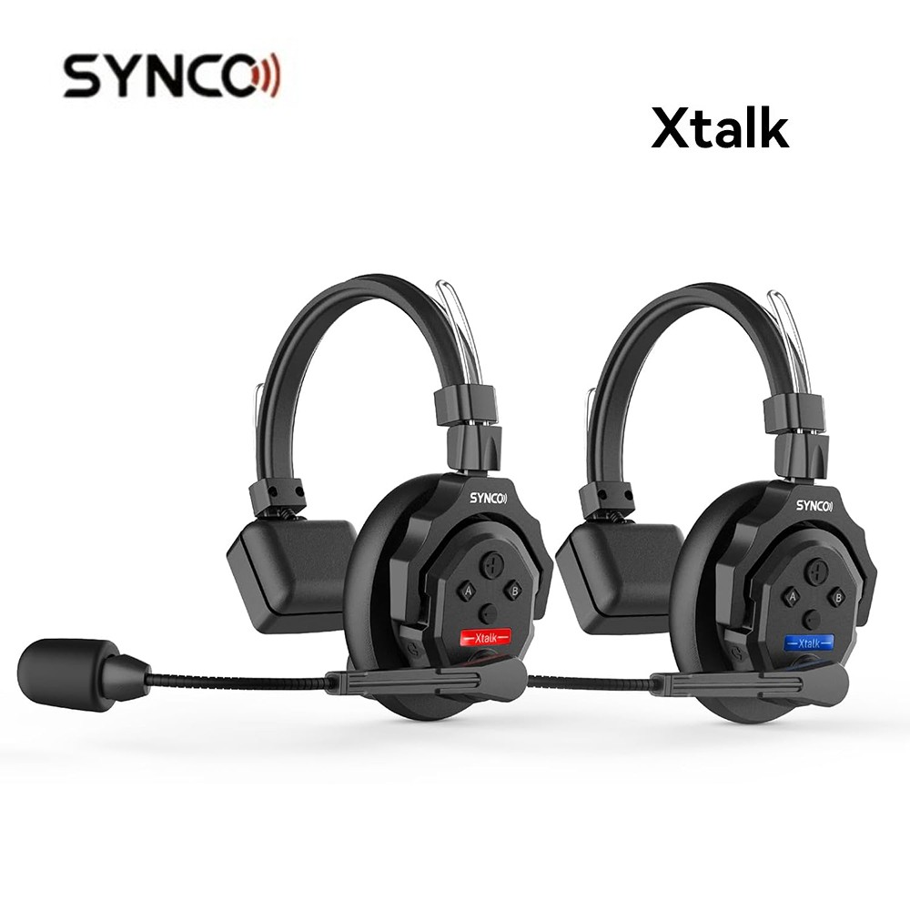 SYNCO XTalk X2 Wireless Intercom Headset System 2.4GHz Communication Headset