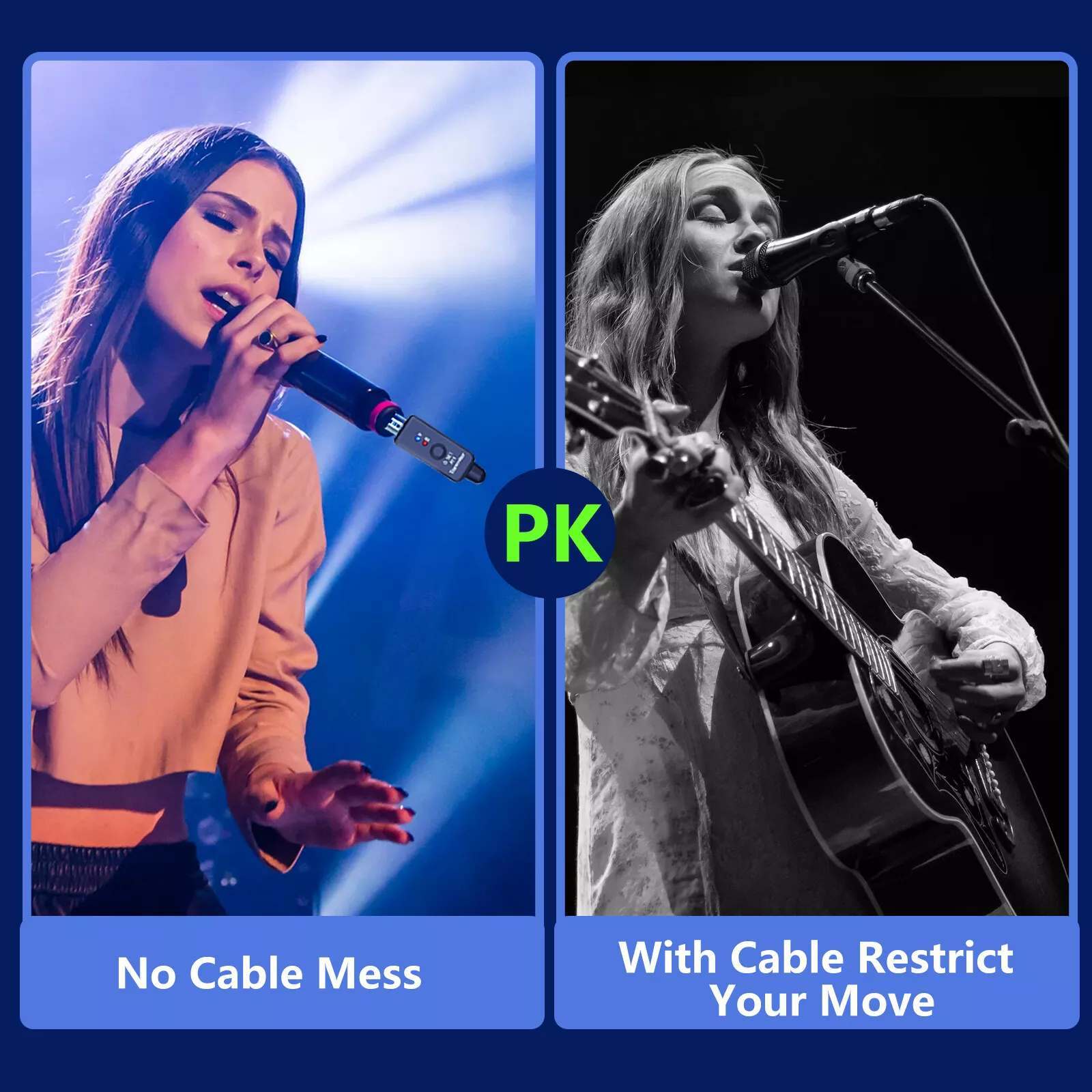 Professional XLR Wireless Microphone Transmitter&Receiver For Multiple Scenarios