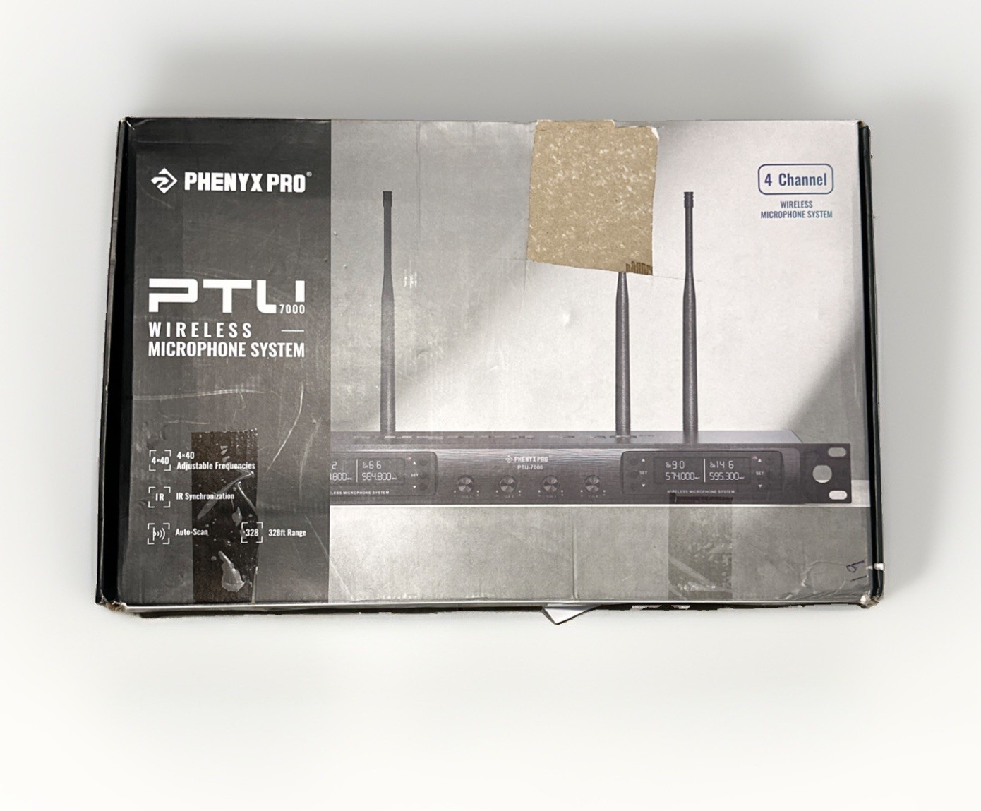 Phenyx Pro 4-Channel UHF Wireless Microphone System PTU-7000-2H2B New/Open Box