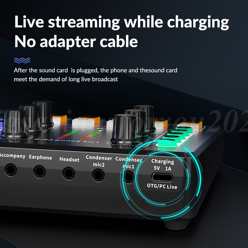 Voice Change Sound Card Audio Mixer Vlog Podcast Live Game Mic Recording Kit