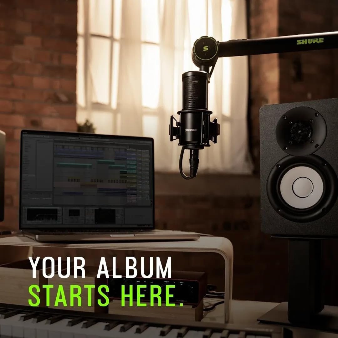 Shure SM4 Studio Recording Microphone Kit, XLR Home Studio Condenser Mic with…