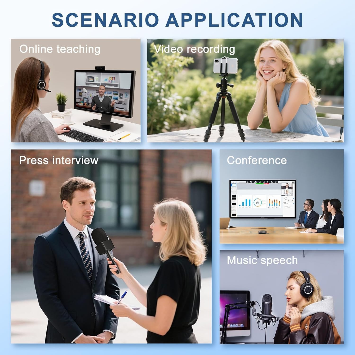 NEW Wireless Lavalier Microphone Noise Reduction Lapel Mic For Camera Record