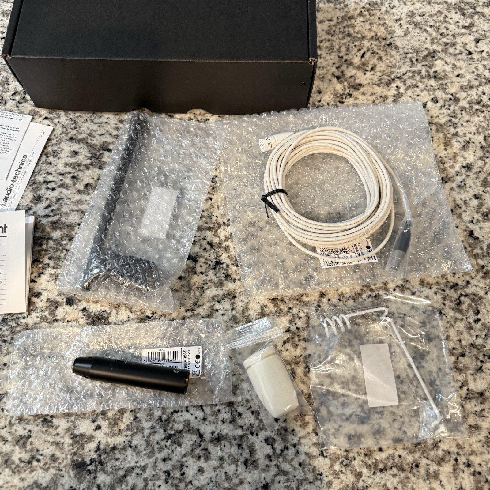 Audio-Technica U853RW UniPoint Condenser Hanging Microphone White W/ AT8538 NEW