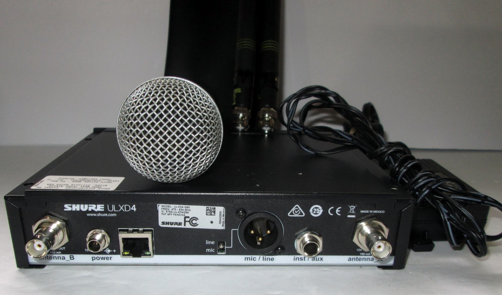SHURE ULXD24/SM58 G50 470/534MHz Wireless Handheld Microphone & Receiver