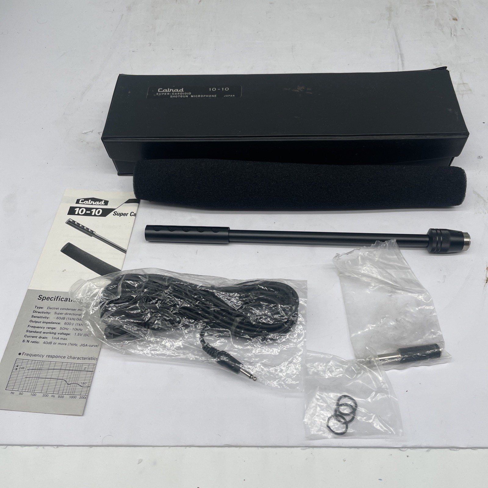 Calrad 10-10 Super Cardioid Condenser Shotgun Microphone with Case VTG *NO CABLE