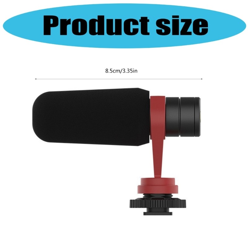 Professional Microphone with Shock Mount For Phone DSLR Camera Smartphone Camera