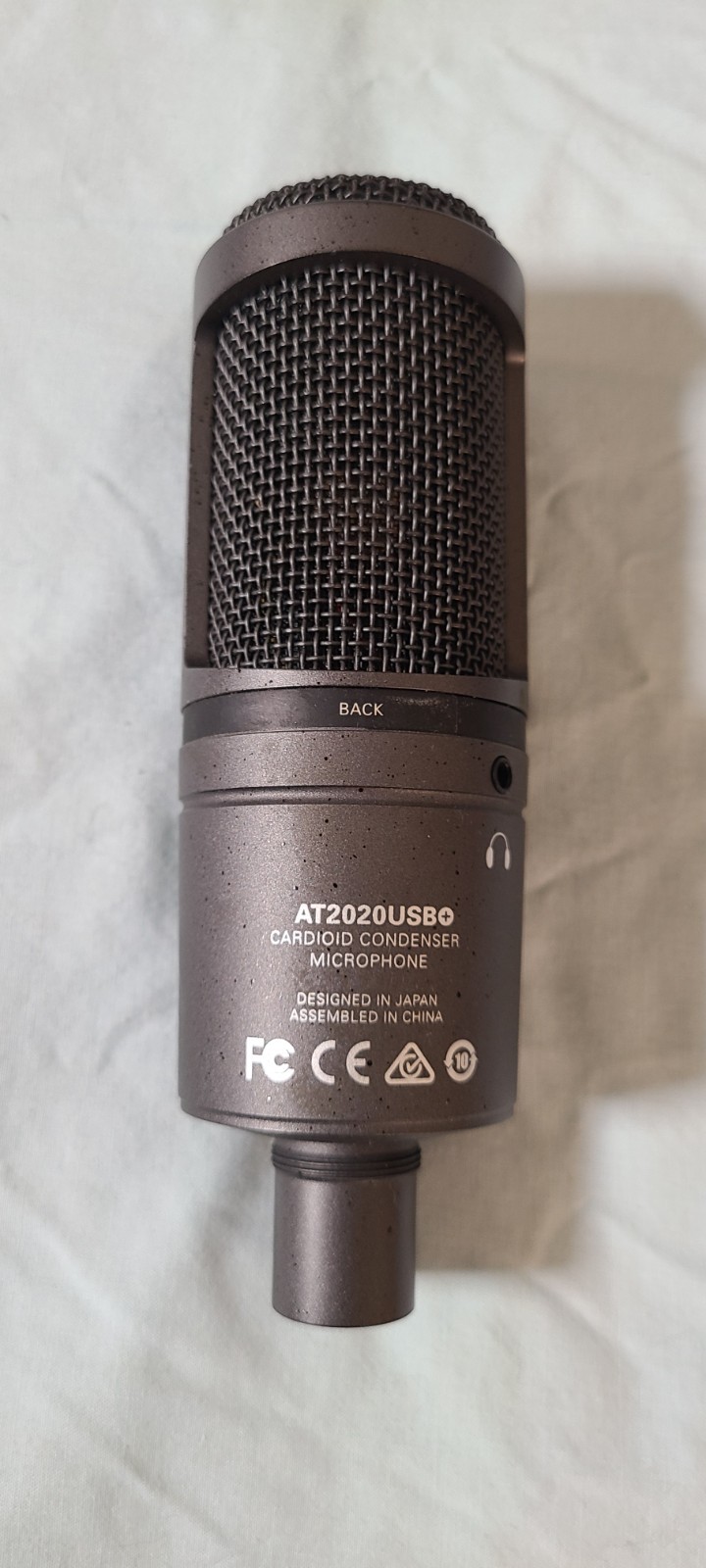 Audio-Technica AT2020USB+ USB Cardioid Condenser Mic w/ Headphone Jack Gray