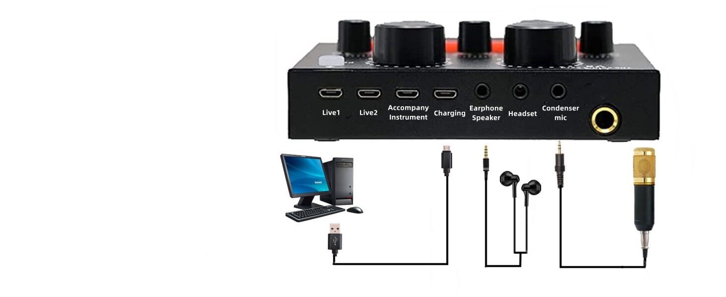 Pro Audio Condenser Professional Podcast Studio Recording Microphone Vocal Set