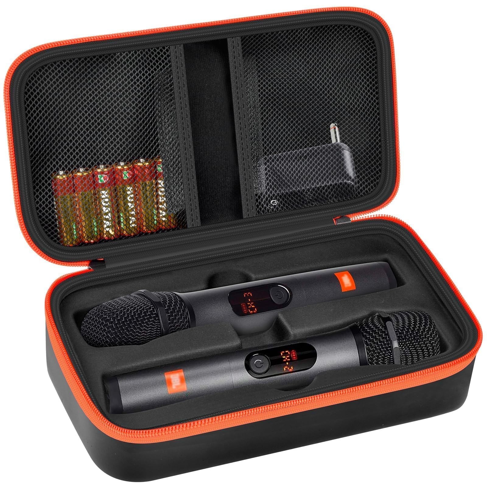 Dual Microphone Case for JBL PartyBox Wireless Mic, Case Only