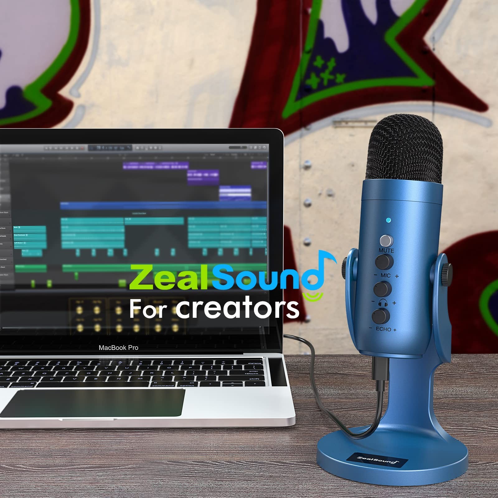 ZealSound USB Microphone,Condenser Gaming Mic for Phone/Laptop/PC/PS4/5/Computer