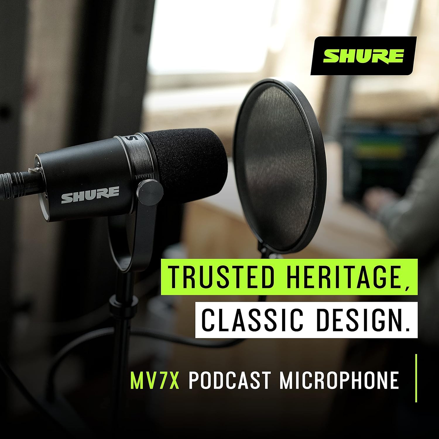 MV7X XLR Dynamic Microphone – Voice-Isolating Cardioid Mic for Podcasting, Vocal