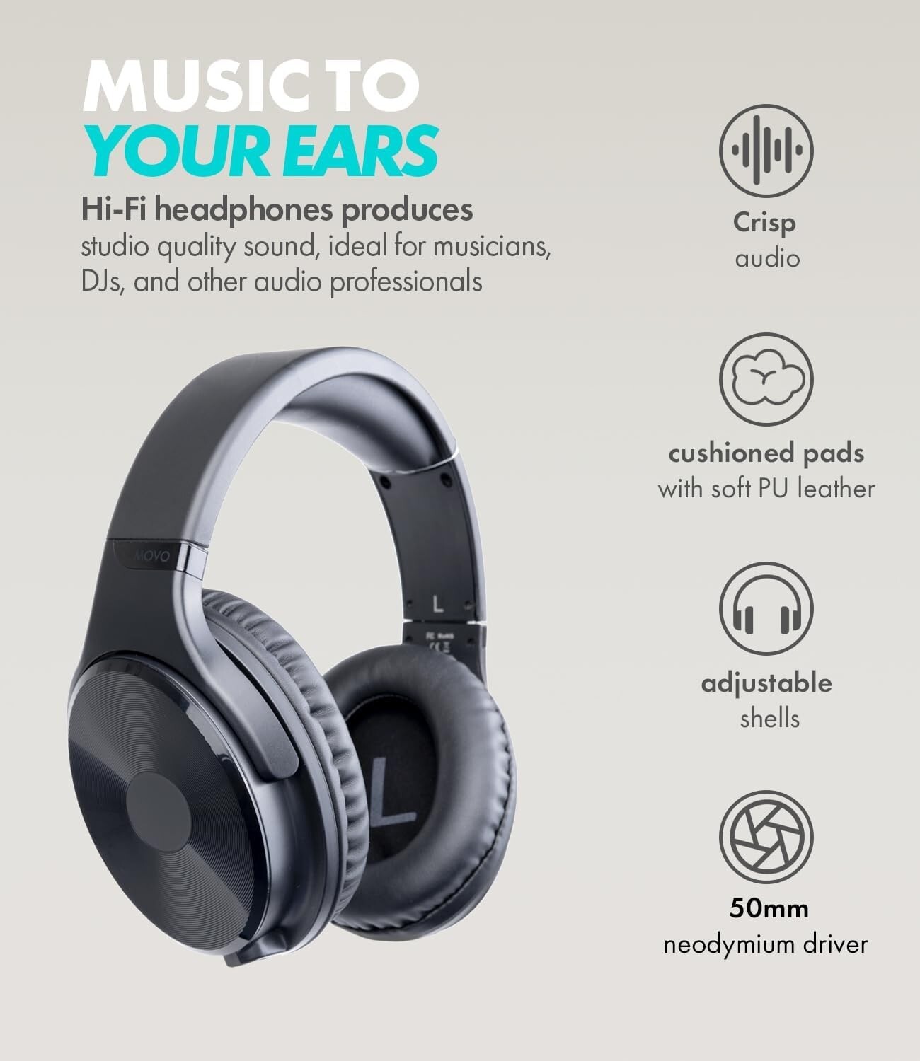 Movo PodPro-TH Tabletop Portable Podcasting Bundle with Headphones for TWO