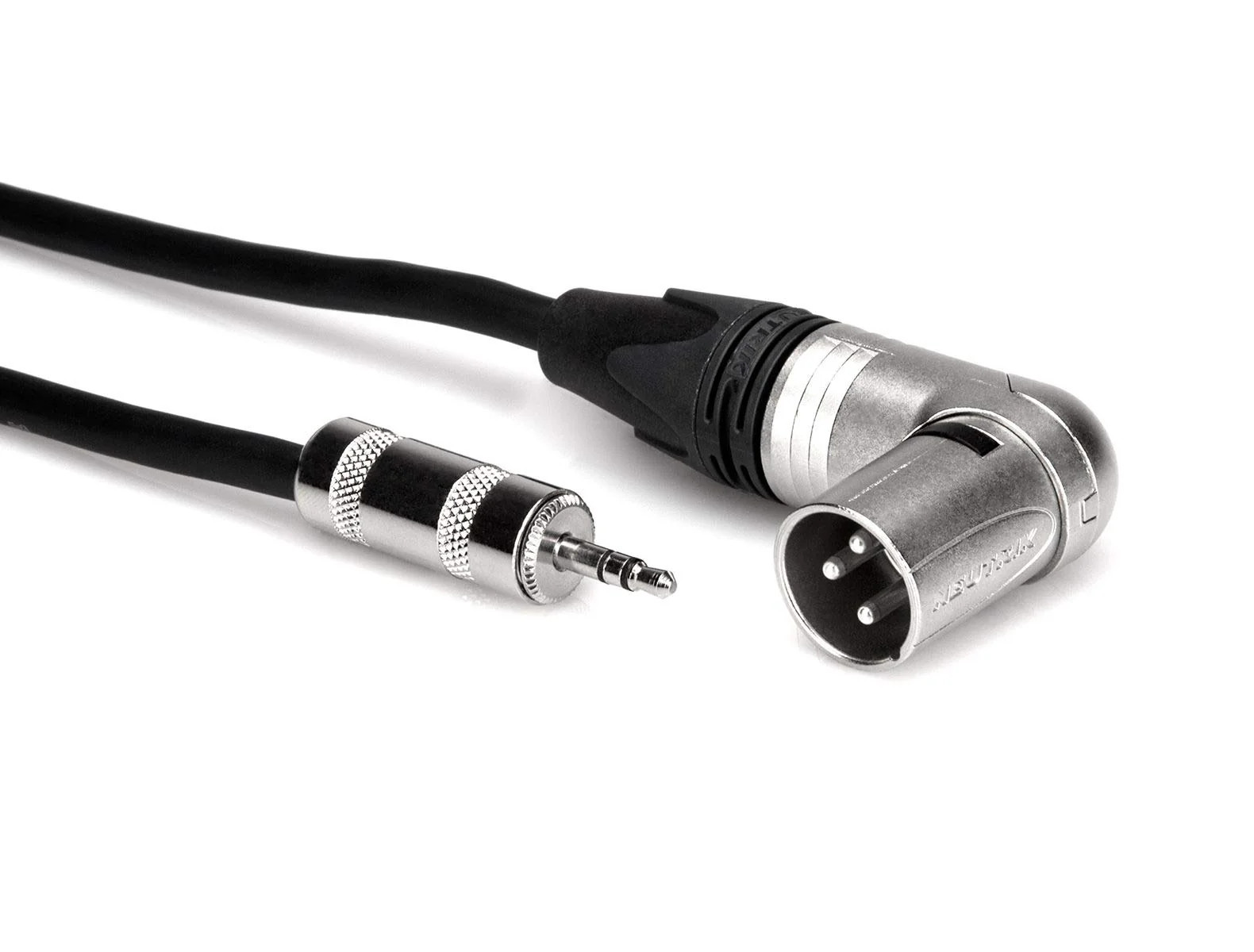 Hosa MMX-001.5SR 3.5mm TRS to Neutrik Right Angle XLR3M Mic Cable, 1.5ft