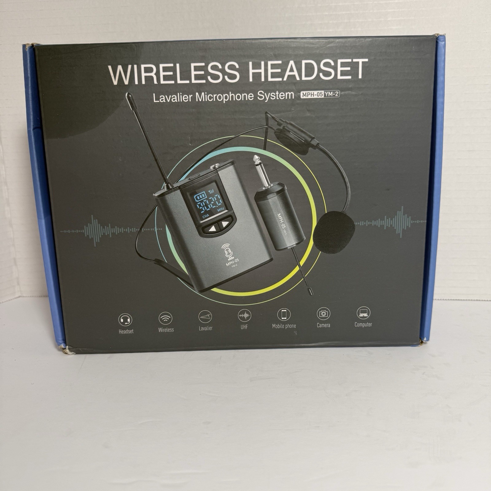 Wireless Headset Lavalier UHF Wireless Recharage Microphone System MPH-05 YM-2
