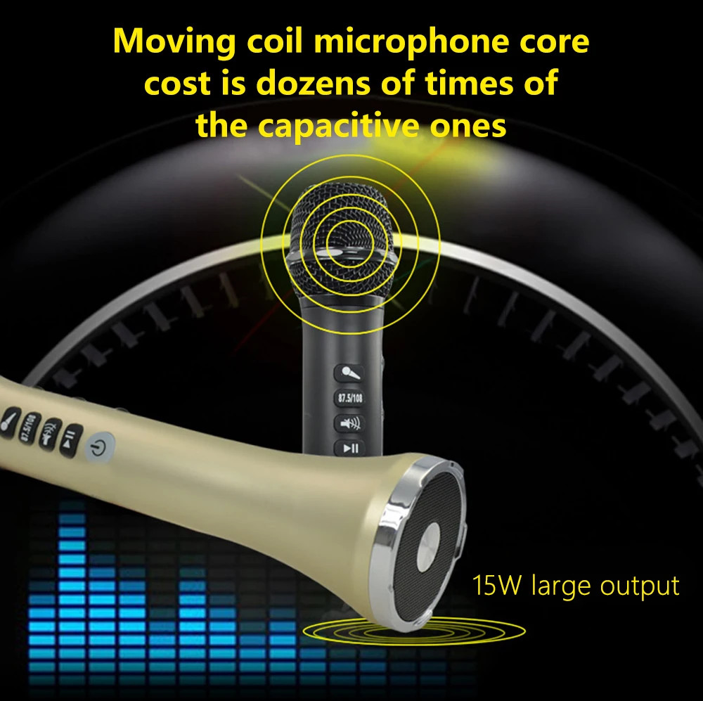 XIAOKOA L 698 15W Wireless Karaoke Microphone Bluetooth Speaker 4000mah 2in1